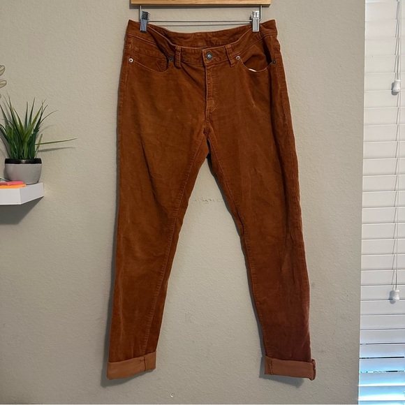 Patagonia Rust Orange Worn Wear Women's Fitted Corduroy Hiking Pants Size 30 - Picture 2 of 11